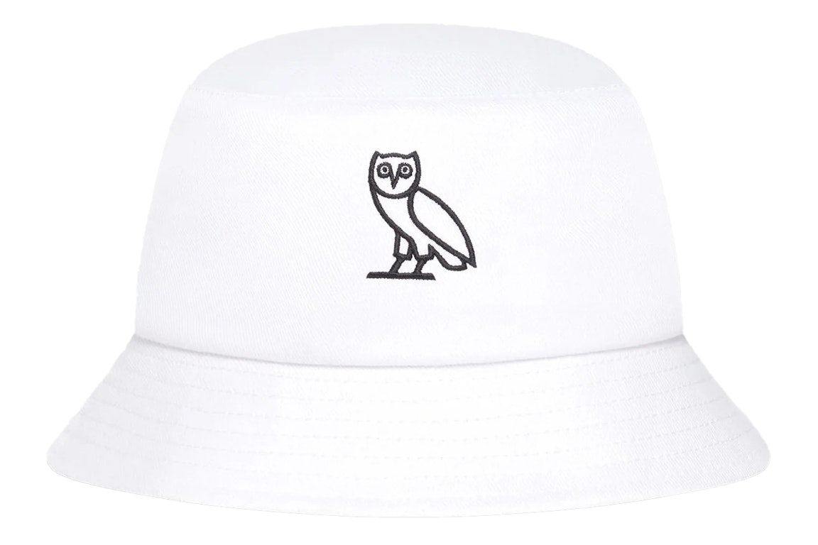 Pre-owned Ovo Owl Bucket Hat White