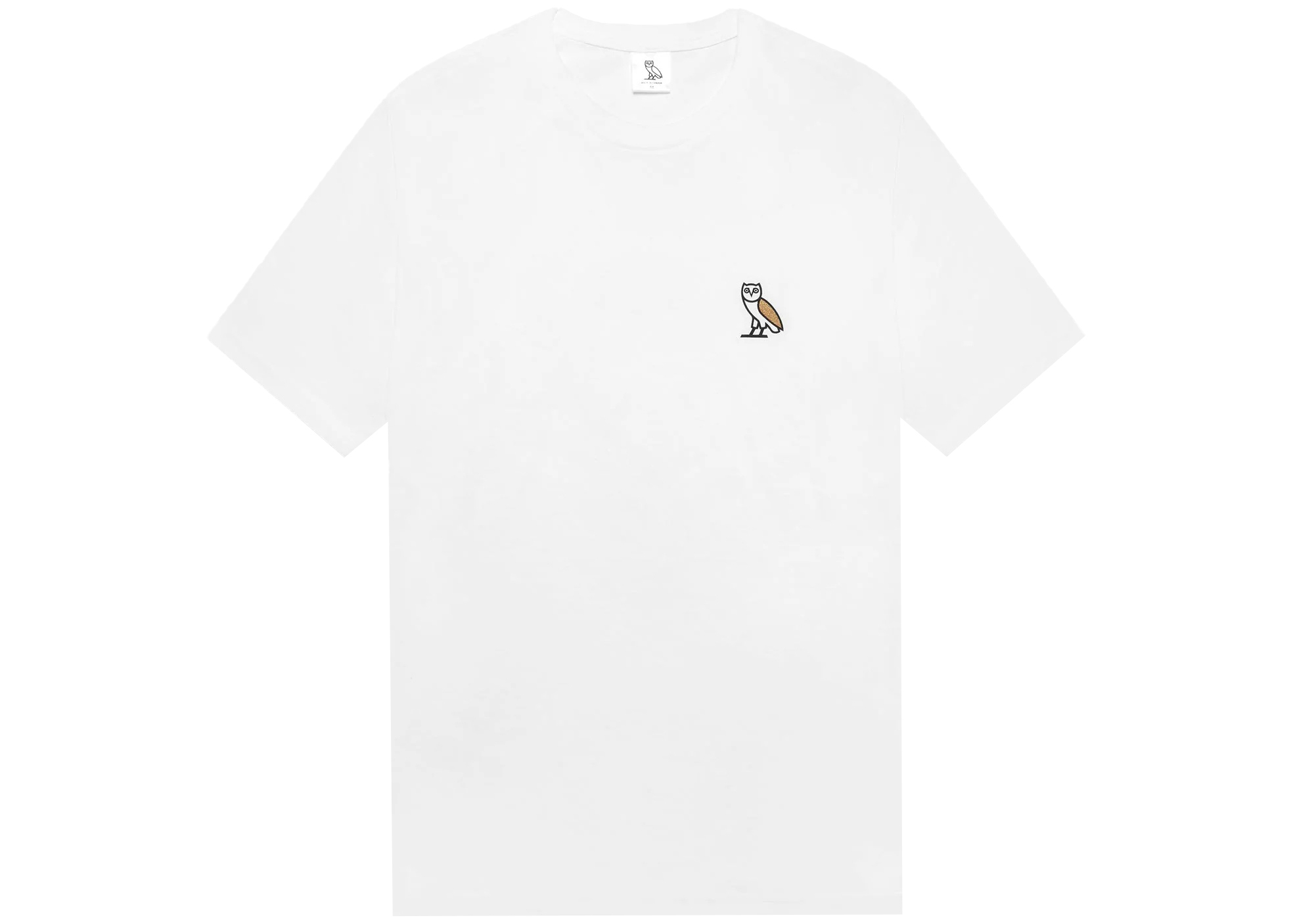 本日のクーポン】 Etavirp Logo T-Shirt. White × Chocolate