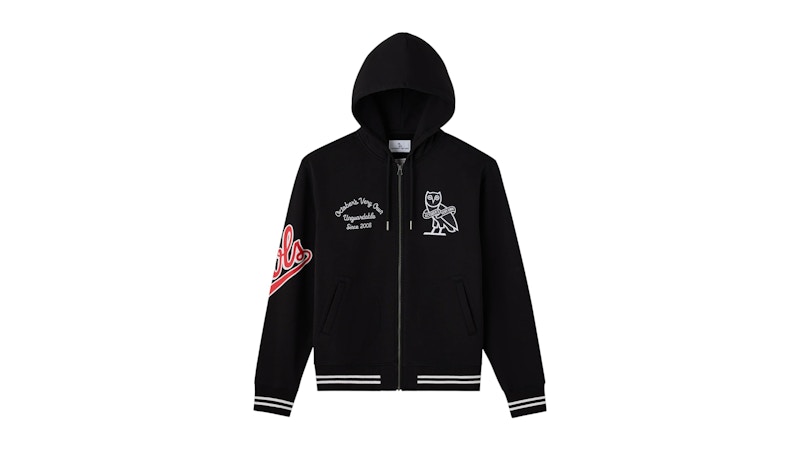 OVO Owls Varsity Full-Zip Hoodie Black Men's - FW25 - US