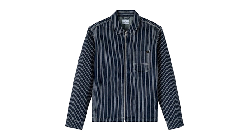 OVO Pinstripe Overshirt Washed Indigo