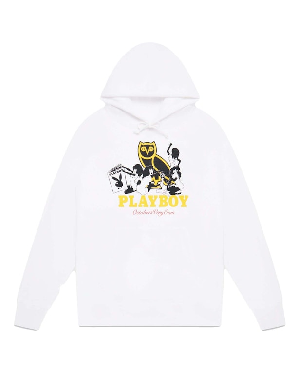 Pre-owned Ovo Playboy Pin-up Hoodie White