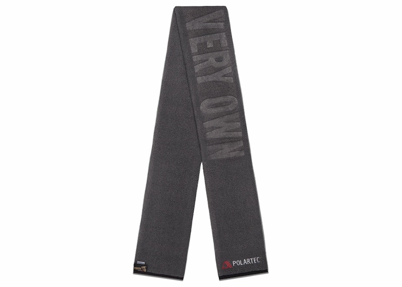 Pre-owned Ovo Polartec Fleece Scarf In Heather Grey