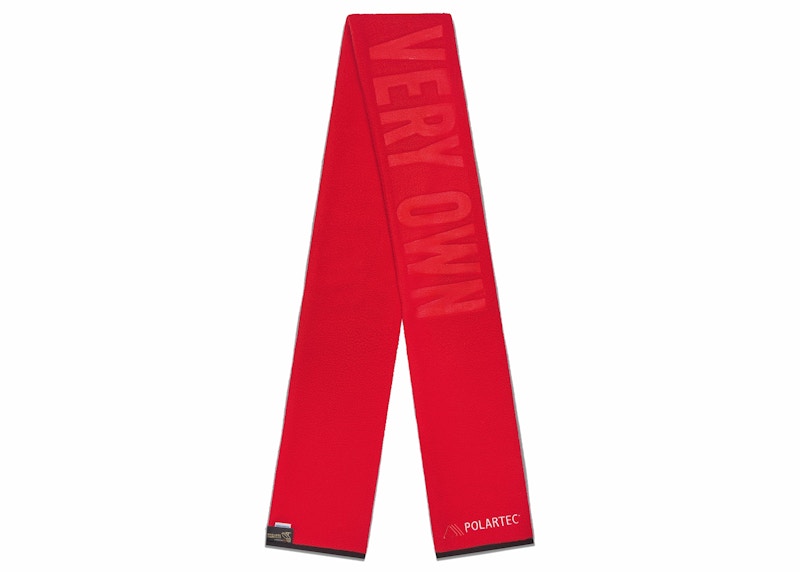 Pre-owned Ovo Polartec Fleece Scarf In Red
