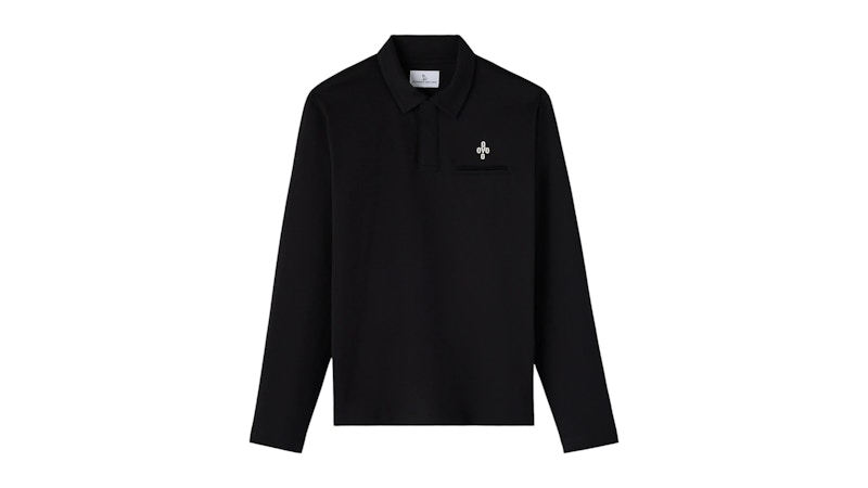 OVO Pom Pom Long-Sleeve Polo Black Men's - SS25 - US