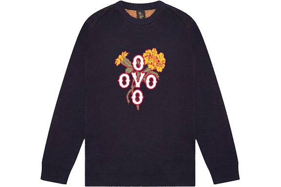 OVO Pompom Ringelblumen Pullover Marineblau
