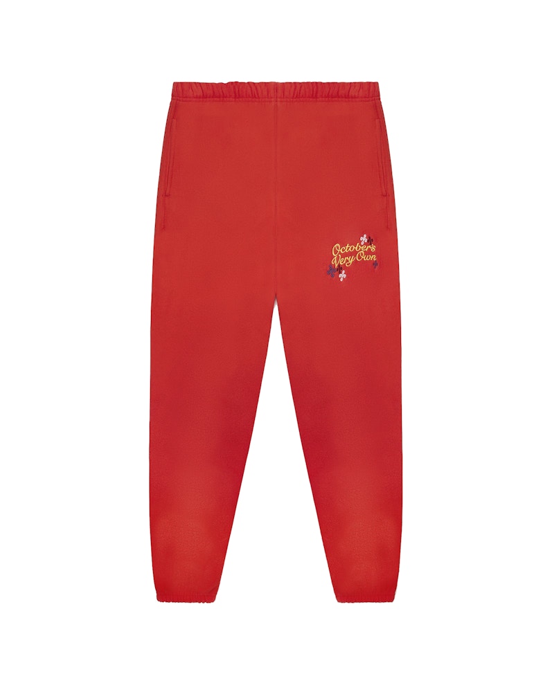 Ovo Red Pompom Script Hooded Sweatshirt main image 0