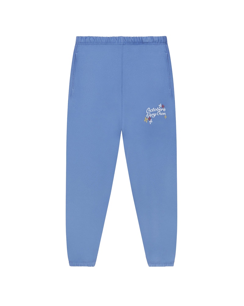 OVO Pompom Script Sweatpant Steel Blue