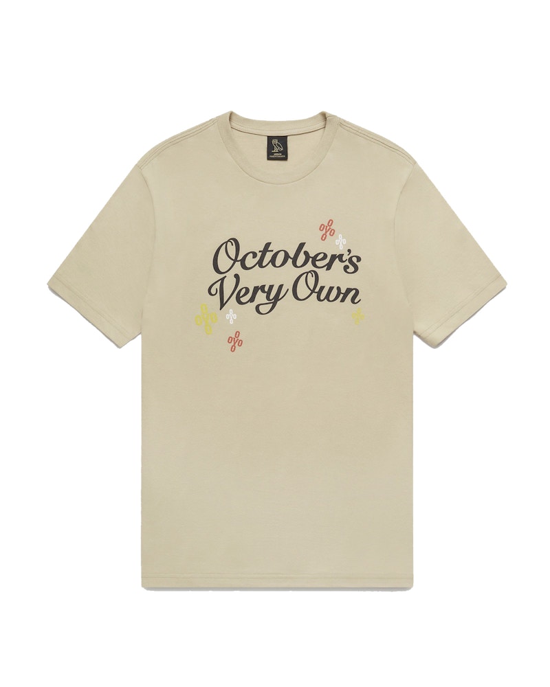 OVO Pompom Script T-shirt Beige