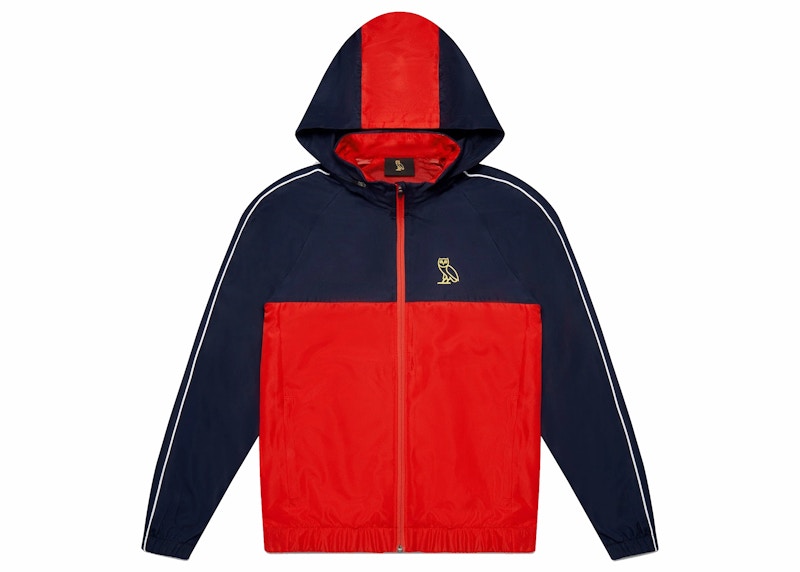 OVO Riptstop Nylon Track Jacket Navy/Red Men's - SS22 - US