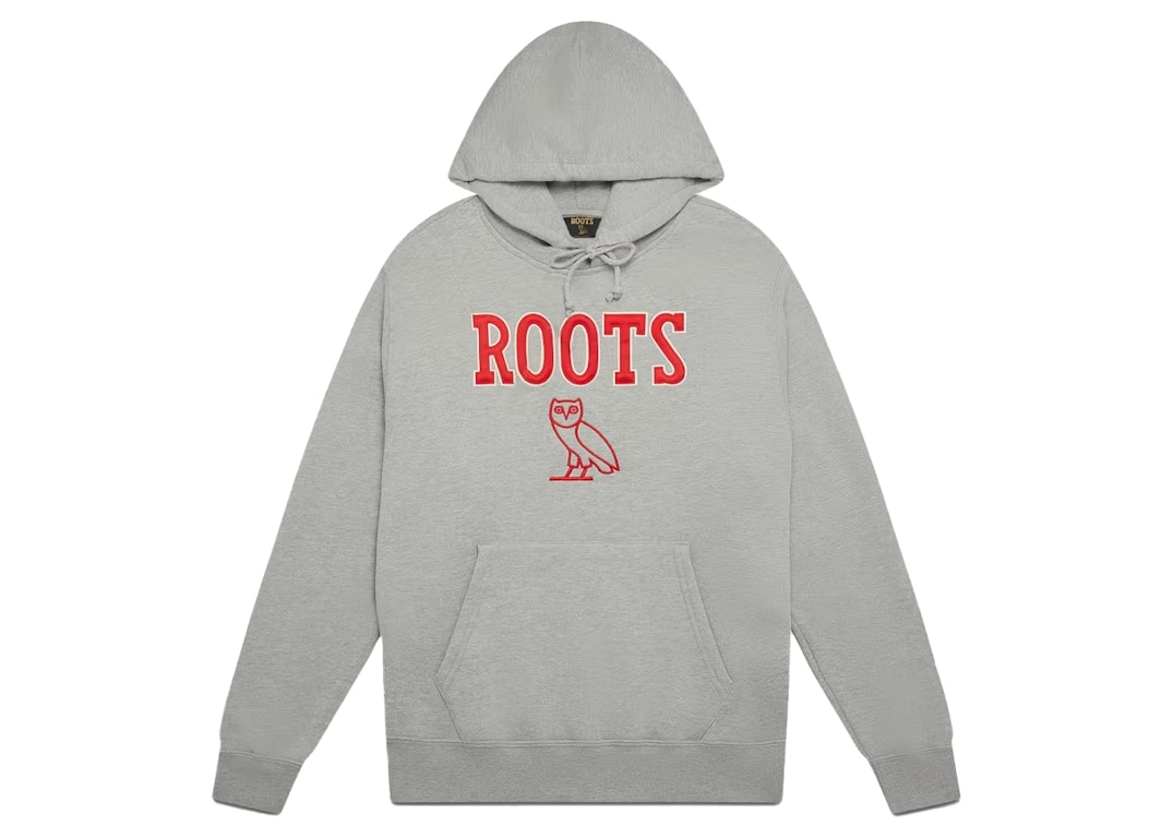 Pre-owned Ovo Roots Athletics Owl Hoodie Heather Grey