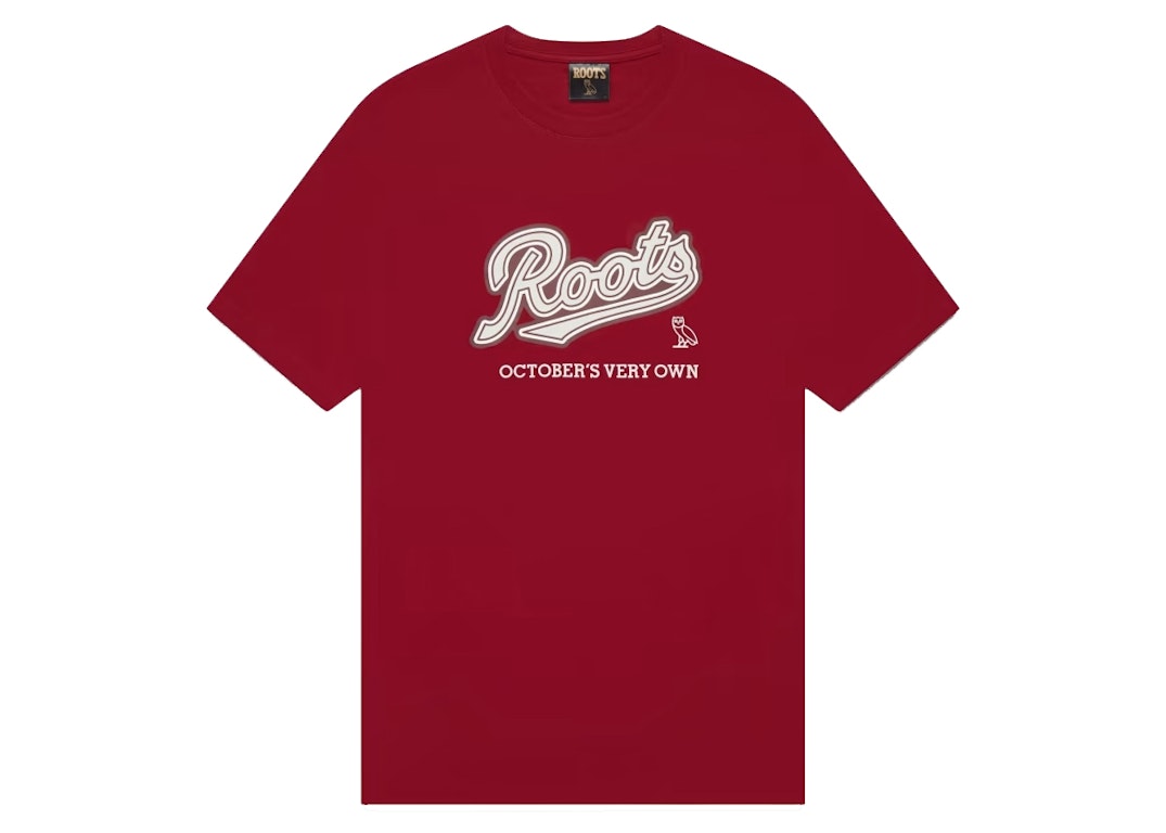 Pre-owned Ovo Roots Heritage Script T-shirt Red