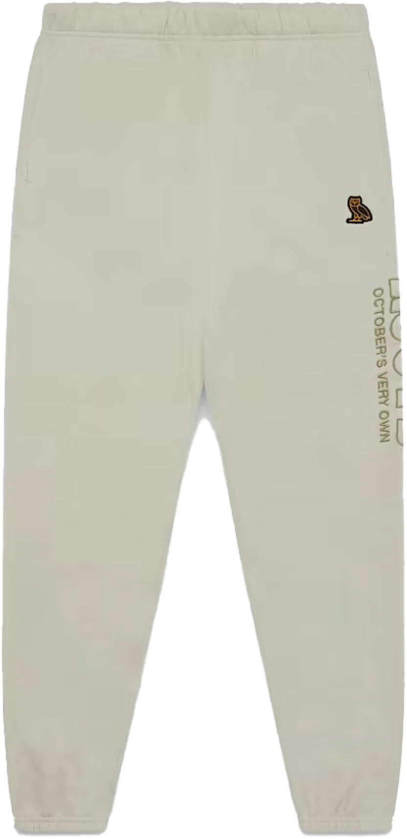 NEW OVO October's Very Own Sweatpants Beige Monogram Cotton
