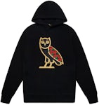 OVO Rose Owl Hoodie Black