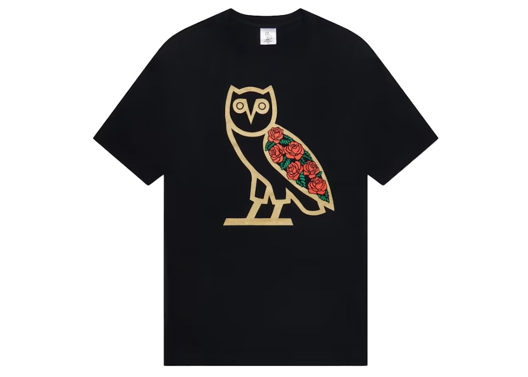 Pre-owned Ovo Rose Owl T-shirt Black