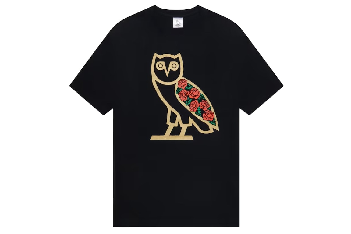 Pre-owned Ovo Rose Owl T-shirt Black