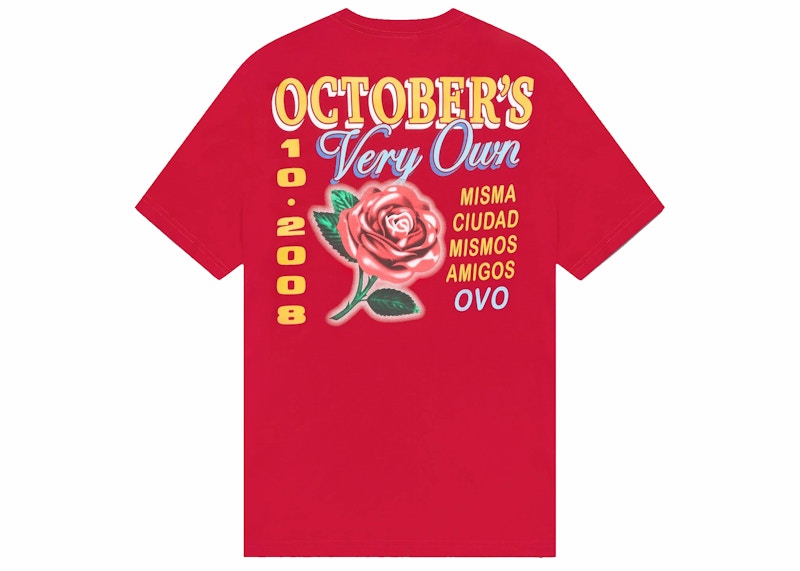 OVO Rose T-shirt Red Men's - SS22 - US