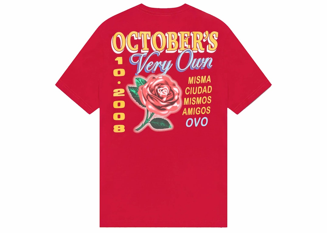 Pre-owned Ovo Rose T-shirt Red