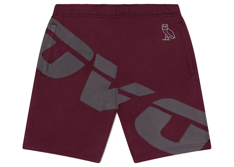 OVO Runner Nylon Short Burgundy