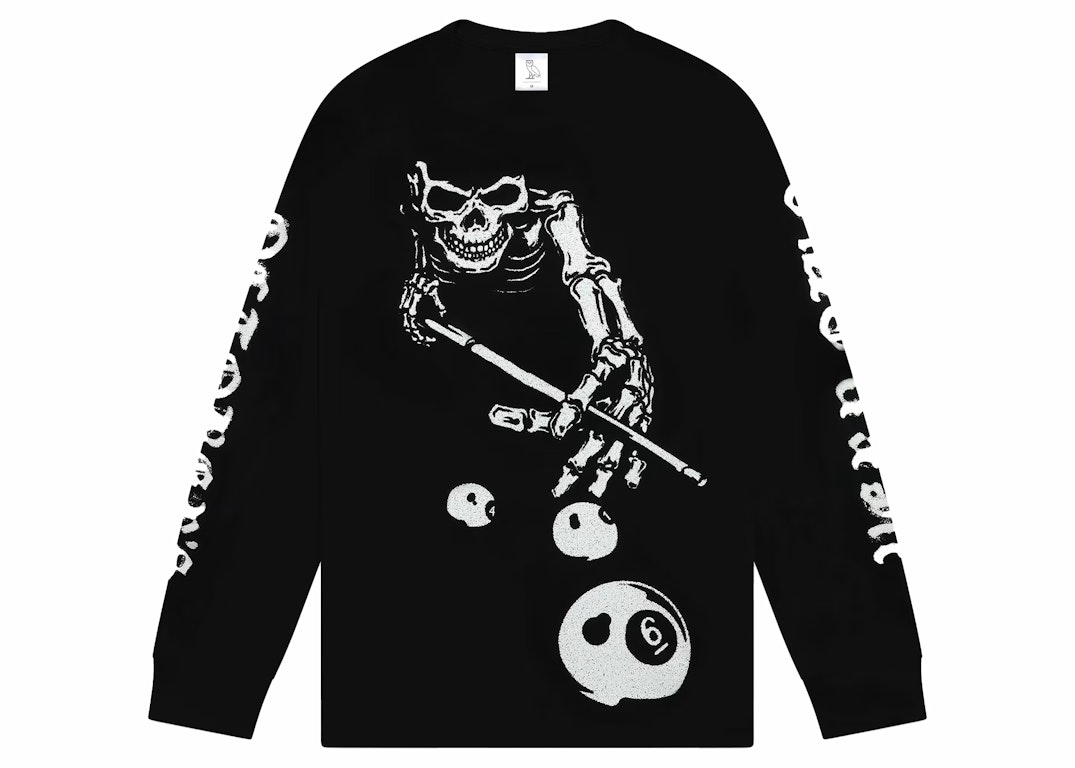 Pre-owned Ovo Skeleton Longsleeve T-shirt Black