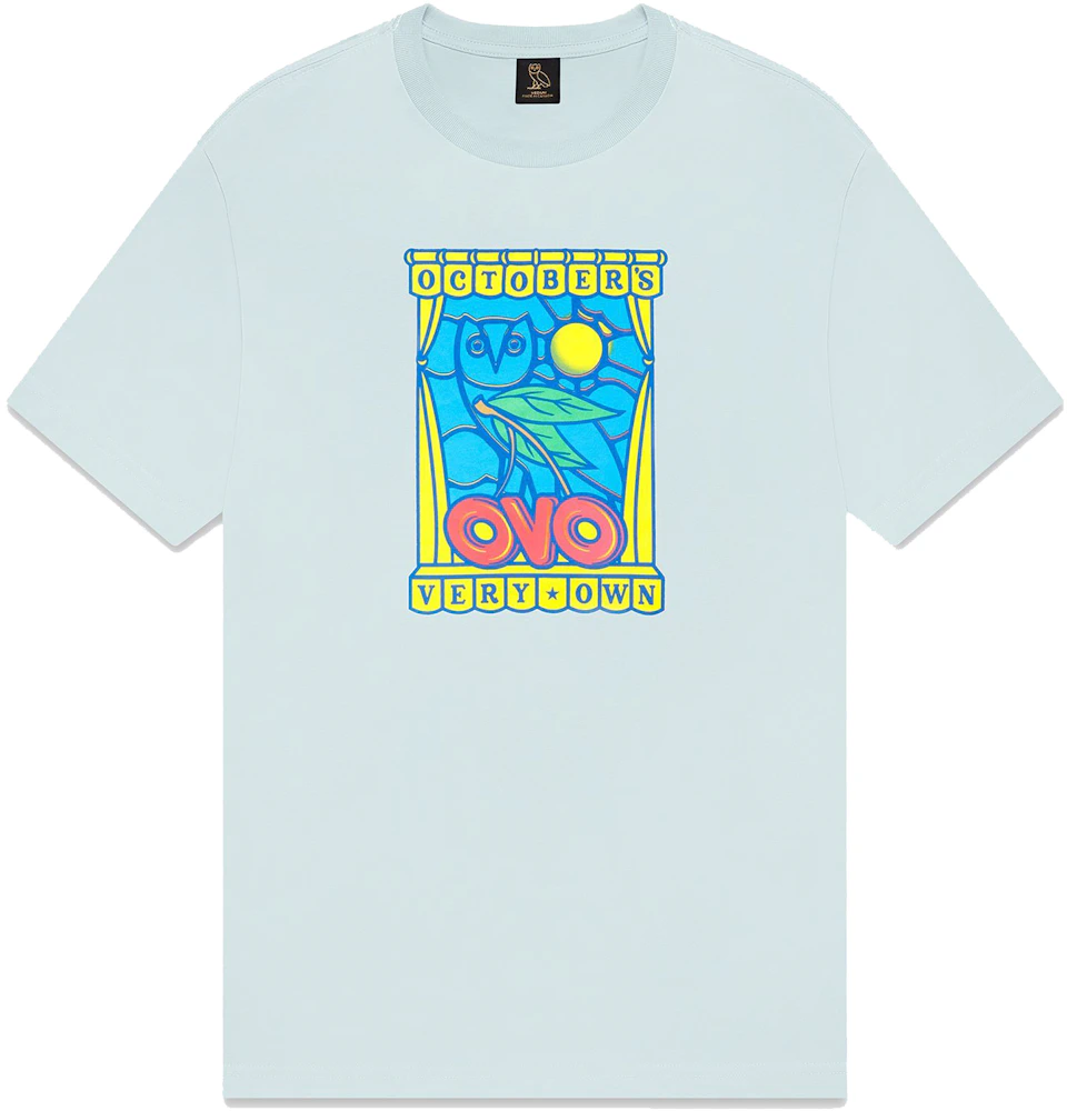 OVO Stained Glass T-shirt Sky Blue Men's - SS21 - GB