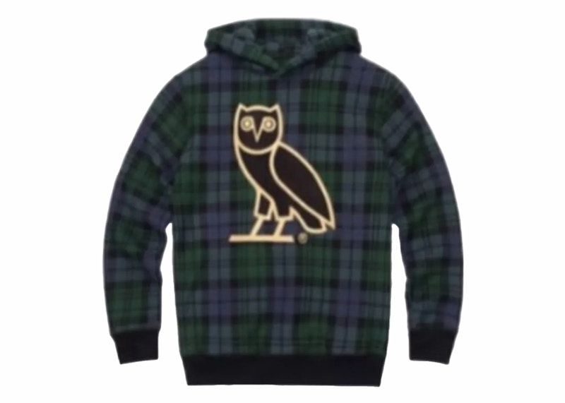 OVO Tartan OG Owl Hoodie Green Men s SS21 US