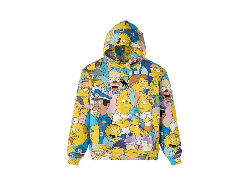 OVO The Simpsons All Over Print Hoodie Multi Men's - FW24 - US OVO The Simpsons All Over Print Hoodie Multi Men's - FW24 - US