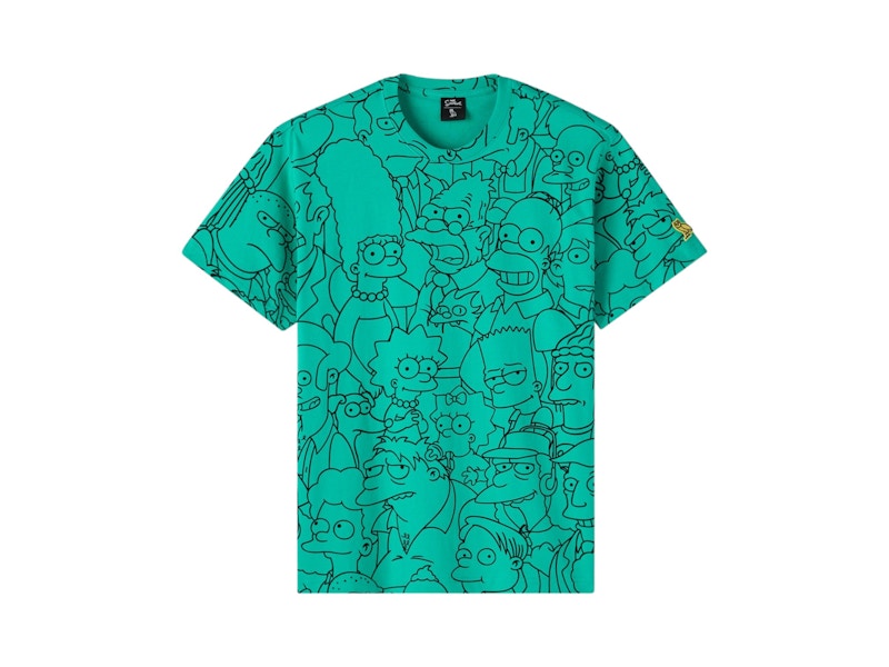 OVO X THE SIMPSONS☆コラボ☆THE SIMPSONS ALL OVER PRINT OVO The Simpsons All Over Print T-Shirt Teal/Black Men's