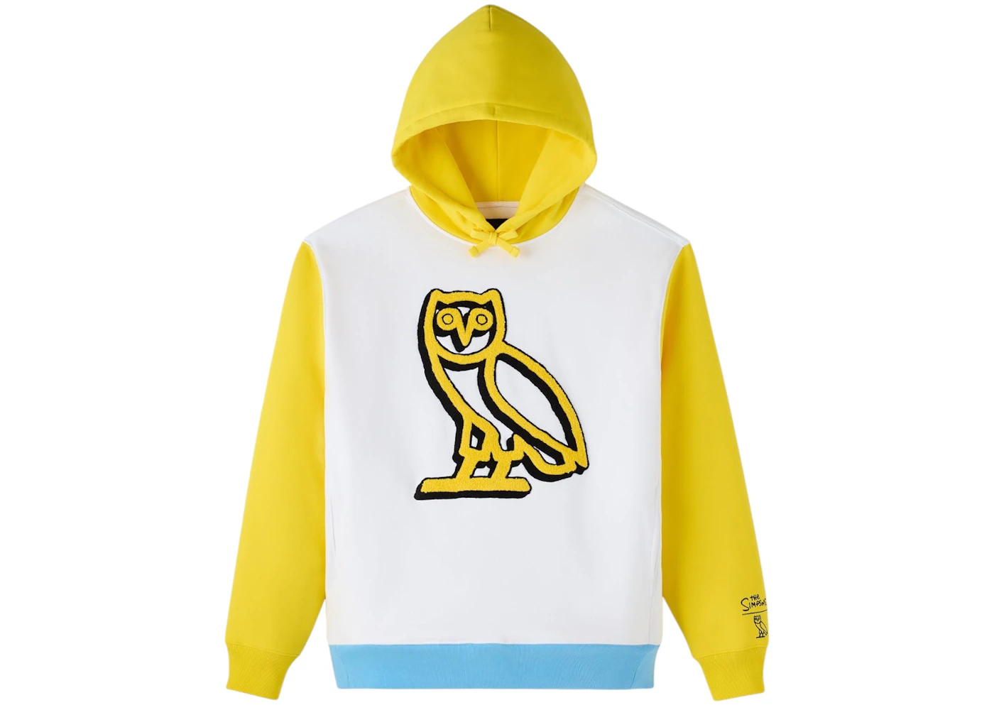 OVO The Simpsons Homer Hoodie White/Yellow Men's FW24 US