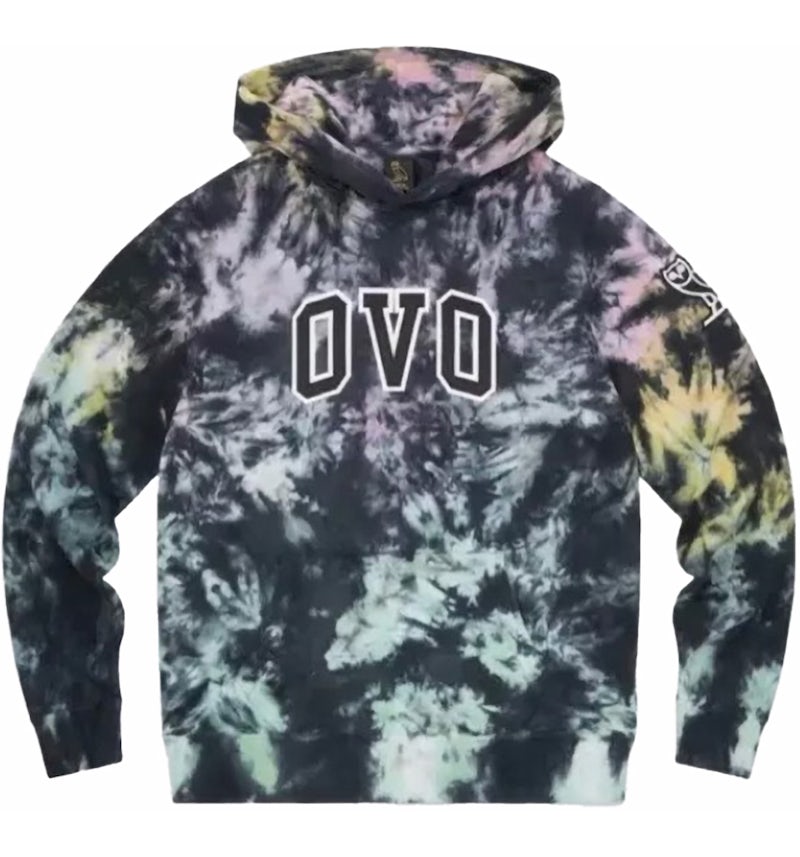 OVO Tie Dye Arch Hoodie Blue Men's FW19 US - Main Image