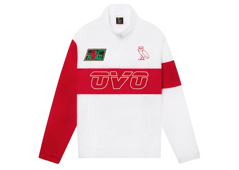 Tuta OVO Mezza Zip Bianco/Rosso