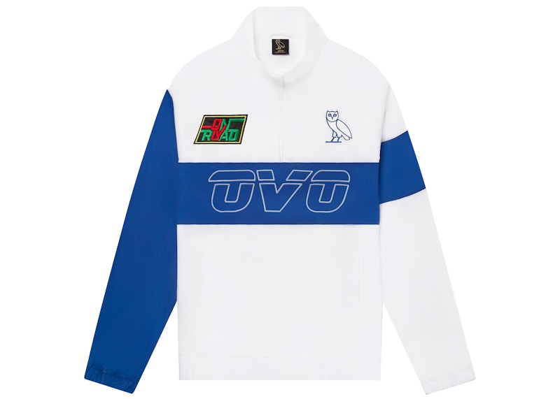 OVO Track Suit Half Zip White/Royal Blue - FW21 - US