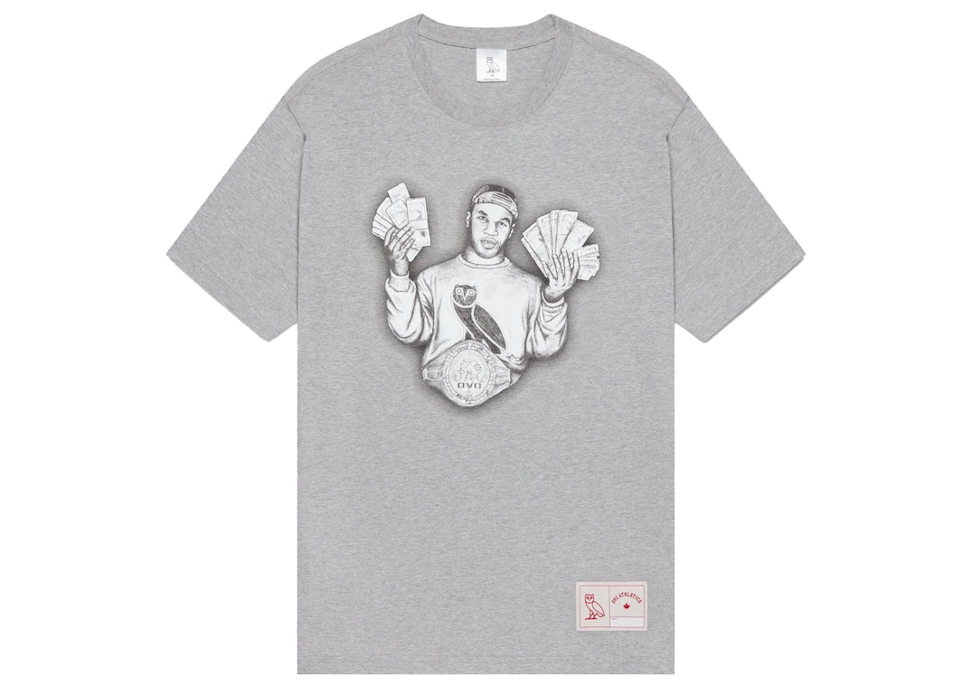 Pre-owned Ovo Tyson Money Mike T-shirt Heather Grey