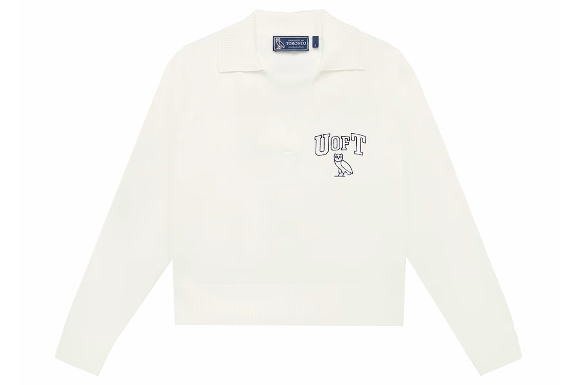 Pre-owned Ovo U Of T Womens Rugby Polo Sweater Cream