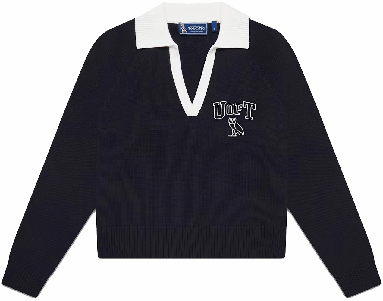 OVO U Of T Womens Rugby Polo Sweater Navy - FW22 - US