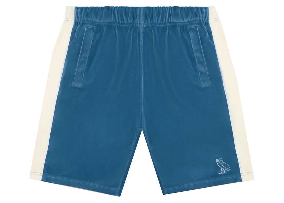 Pre-owned Ovo Velour Shorts Blue/skyway