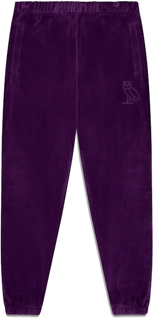 OVO Monogram Velour Track Jacket Purple Men's - SS22 - US