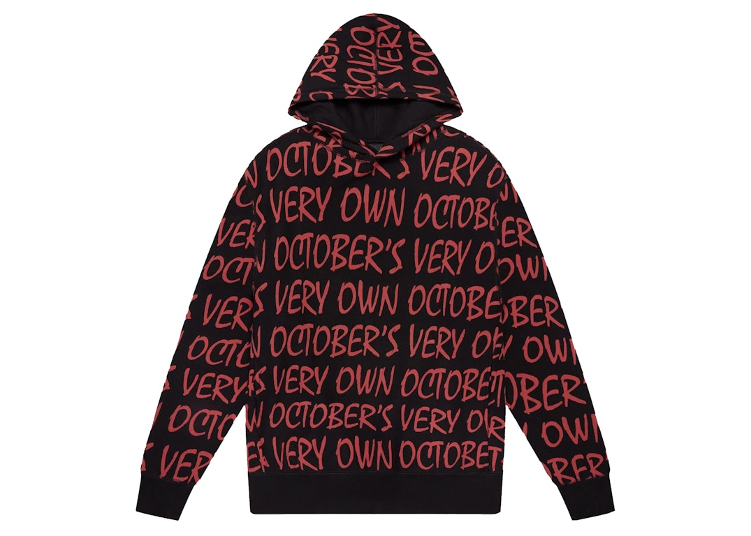 Pre-owned Ovo W.t.t.f. Repeat Hoodie Black