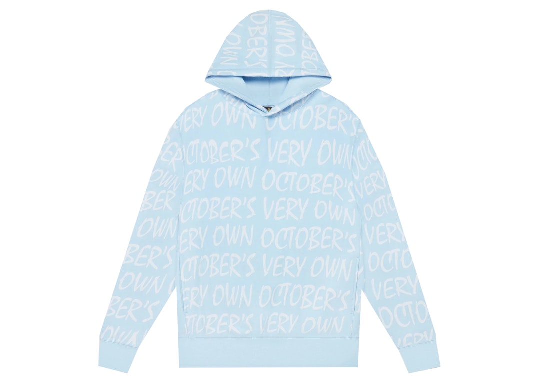 Pre-owned Ovo W.t.t.f. Repeat Hoodie Light Blue
