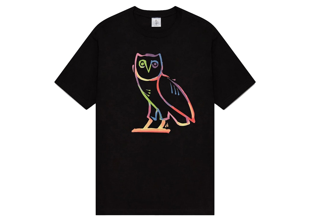 Pre-owned Ovo Watercolour Owl T-shirt Black