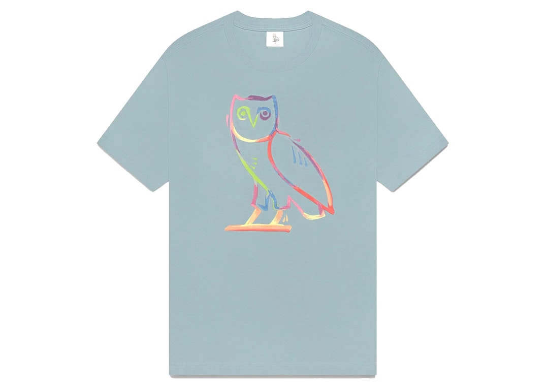 Pre-owned Ovo Watercolour Owl T-shirt Blue