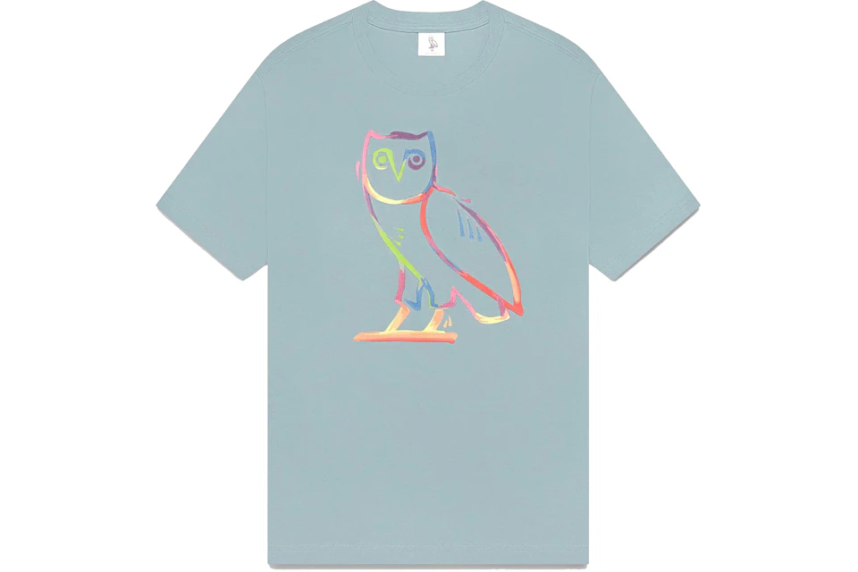 OVO Watercolour Owl T-shirt Blue