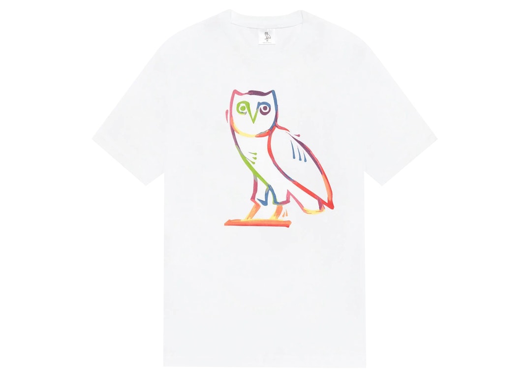 Pre-owned Ovo Watercolour Owl T-shirt White