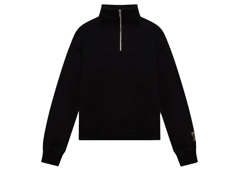 OVO Womens Classic Owl Half Zip Mock Neck Black - FW21 - US