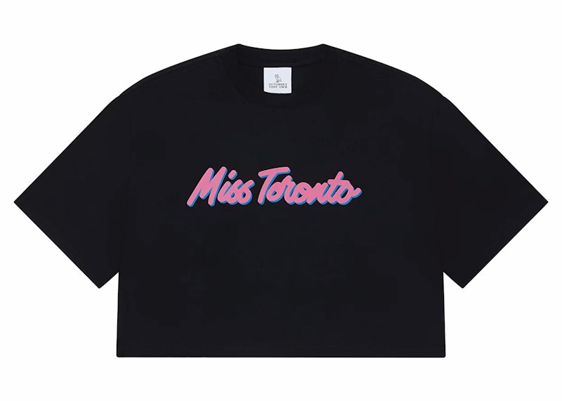 Pre-owned Ovo Women's Miss Toronto Cropped T-shirt In Black