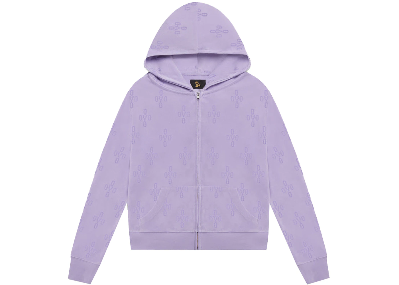 OVO Women s Monogram Full Zip Hoodie Lavender SS22 US