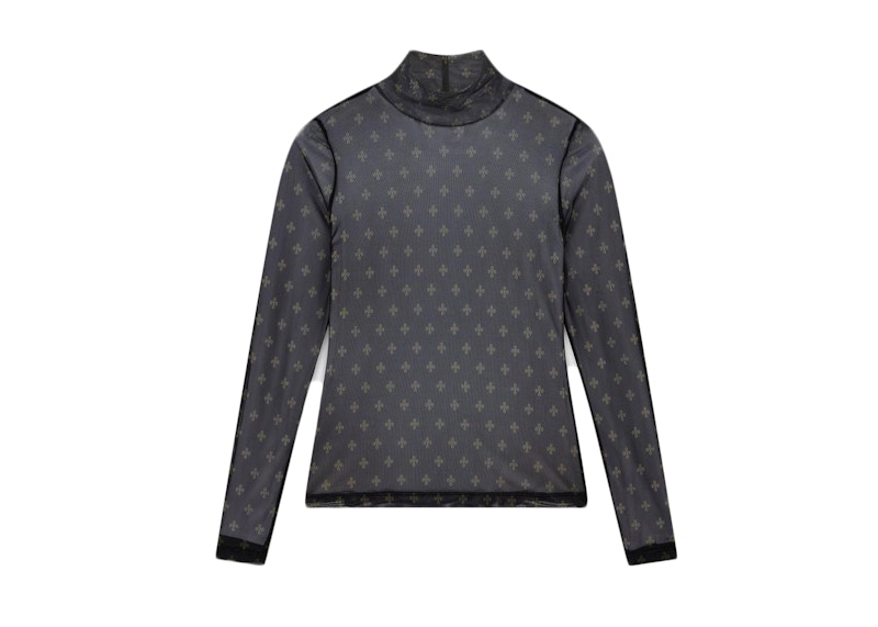 Pre-owned Ovo Womens Monogram Mock Neck In Black