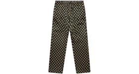 OVO Womens Monogram Silk Pajama Pant Black
