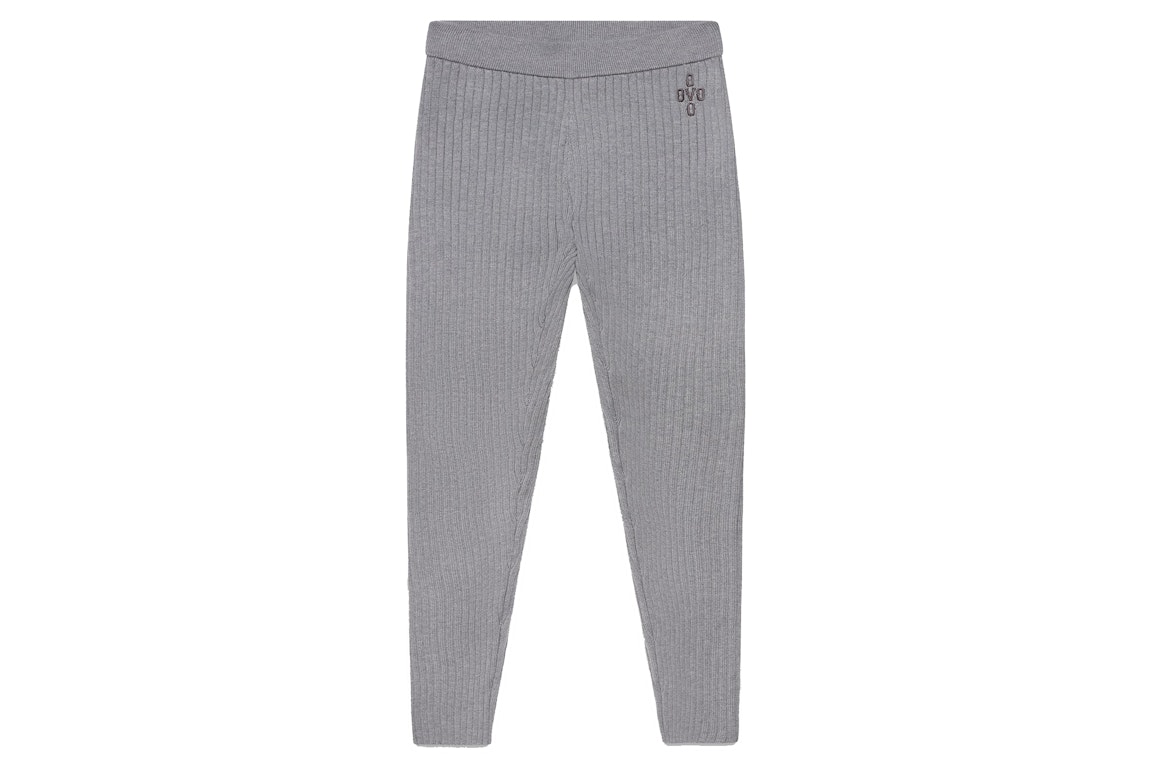 Pre-owned Ovo Womens Ribbed Knit Legging Heather Grey