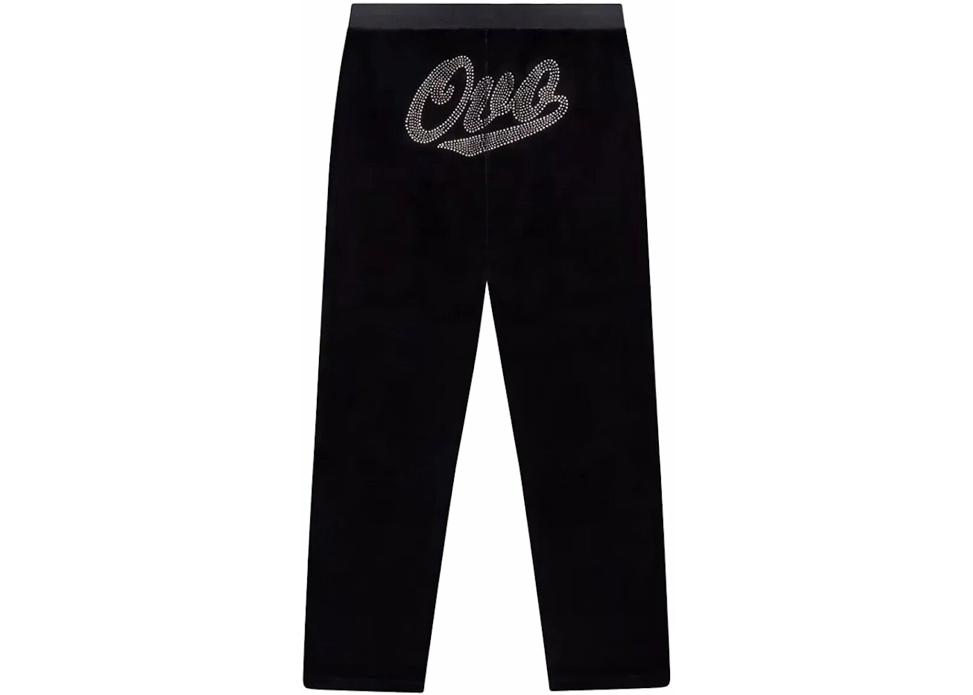 OVO Women's Velour Crystal Owl Script Pants Black - FW22 - US