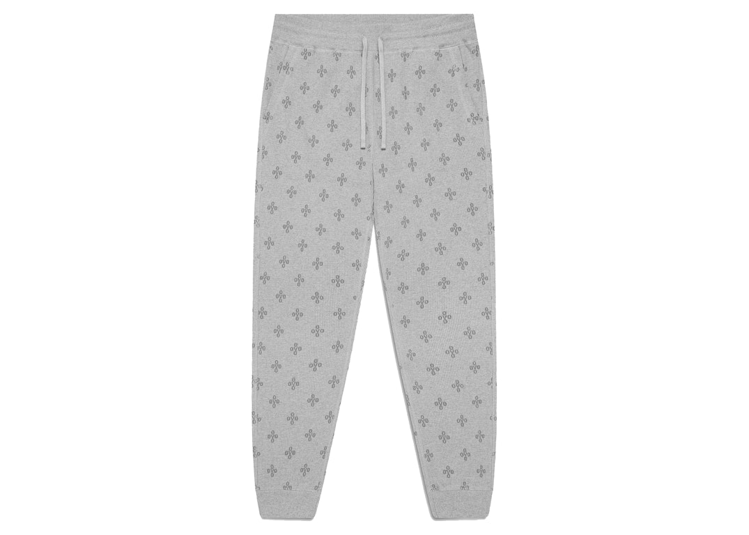 Pre-owned Ovo Womens Waffle Lounge Pant Heather Grey